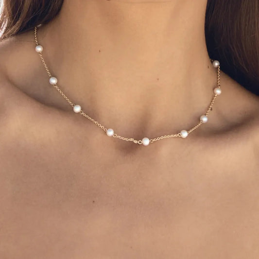 Freshwater Pearl  Gold-Plated Necklace